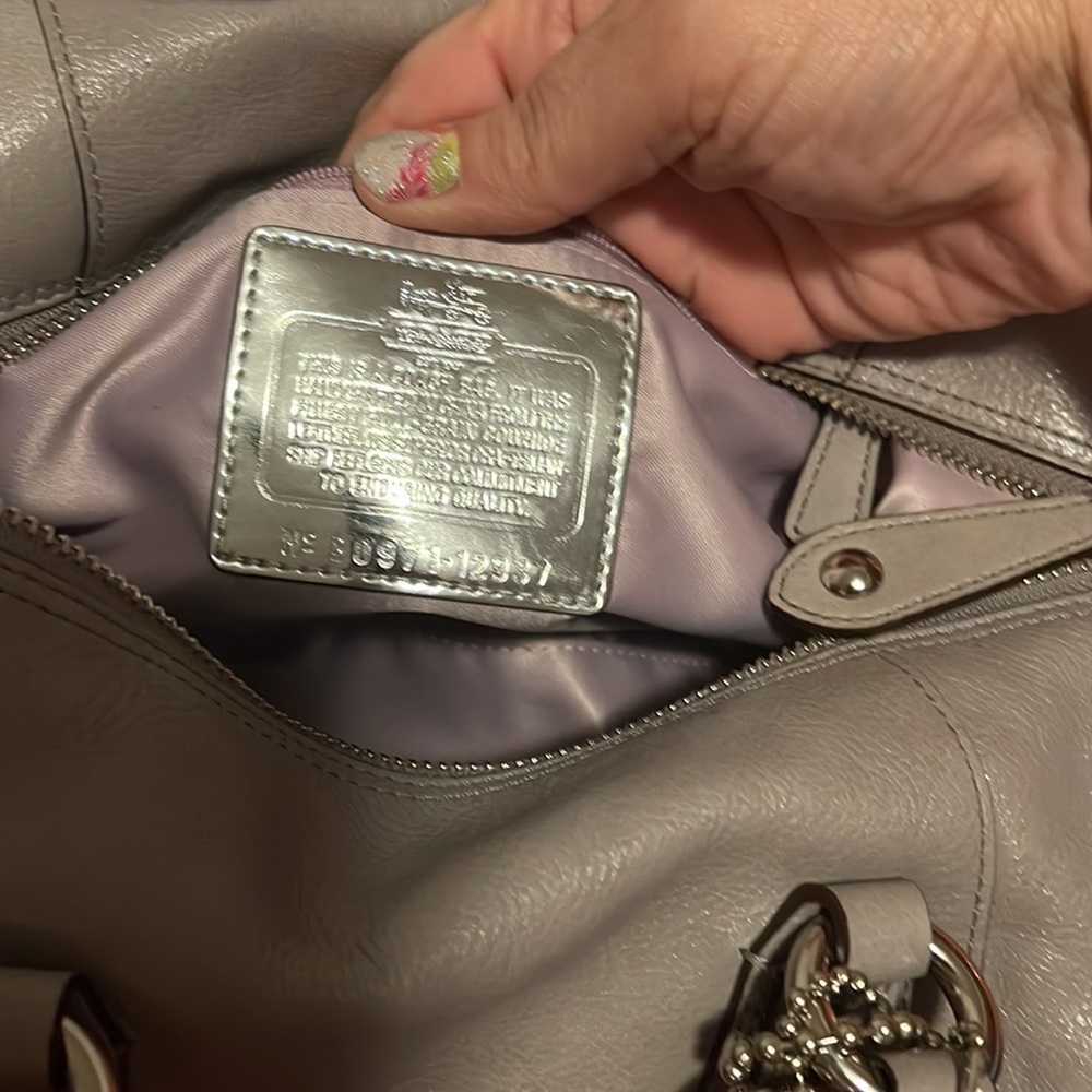 Tan leather Coach hand bag - Picture 2 of 3